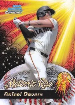 2025 Bowman Chrome #MR-13 Meteoric Rise Mojo Mega Refractor Rafael Devers