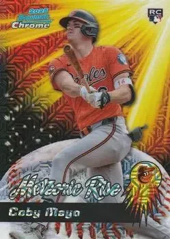2025 Bowman Chrome #MR-22 Meteoric Rise Mojo Mega Refractor Coby Mayo