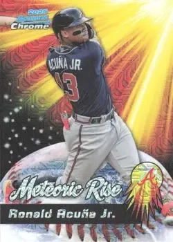 2025 Bowman Chrome #MR-24 Meteoric Rise Mojo Mega Refractor Ronald Acuña Jr.