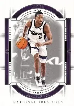 2023-24 Panini National Treasures #41 - De'Aaron Fox - Sacramento Kings
