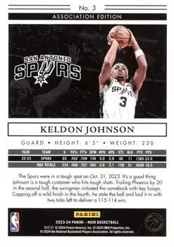 Back of Keldon Johnson