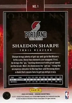 Back of Shaedon Sharpe