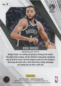 Back of Mikal Bridges