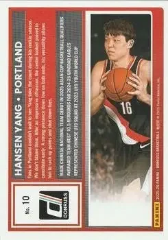 Back of Yang Hansen