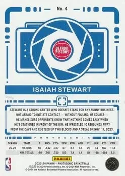 Back of Isaiah Stewart