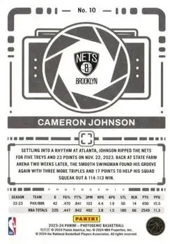 Back of Cameron Johnson