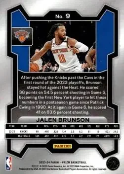 Back of Jalen Brunson