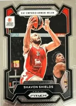 2023-24 Panini Prizm EuroLeague #2 - Shavon Shields - EA7 Emporio Armani Milan
