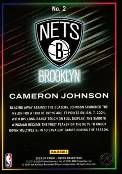 Back of Cameron Johnson