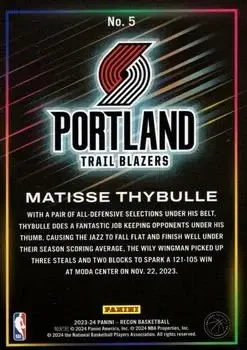 Back of Matisse Thybulle