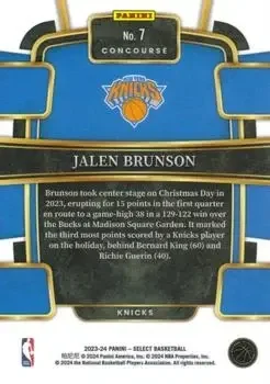Back of Jalen Brunson