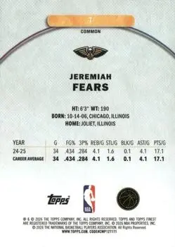 Back of Jeremiah Fears