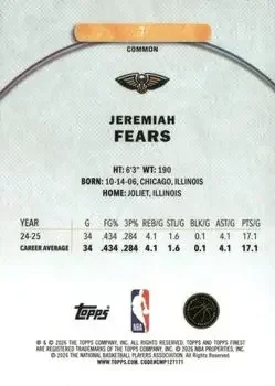 Back of Jeremiah Fears