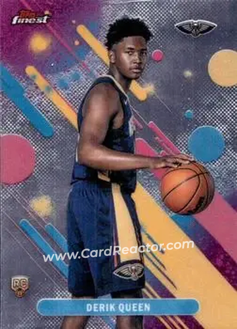2025-26 Finest #13 - Derik Queen - New Orleans Pelicans - Front 2025-26 Finest #13 - Derik Queen - New Orleans Pelicans - Front
