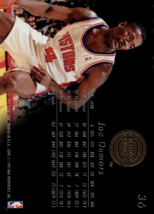 Joe Dumars Rückseite