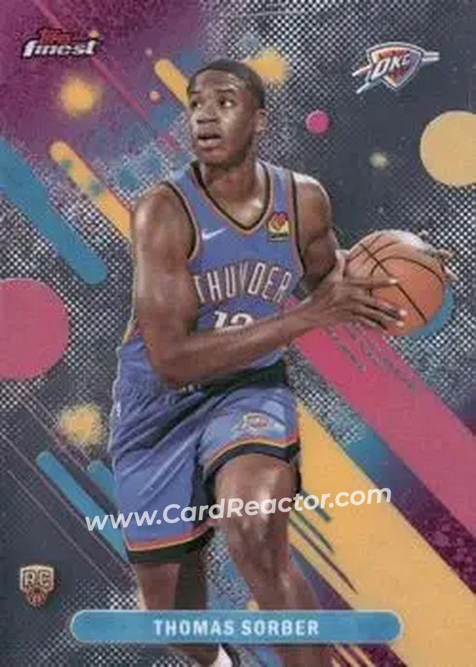 2025-26 Finest #15 - Thomas Sorber - Oklahoma City Thunder - Front 2025-26 Finest #15 - Thomas Sorber - Oklahoma City Thunder - Front