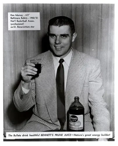 1950-51 Bennett Prune Juice Baltimore Bullets #NNO Ken Murray