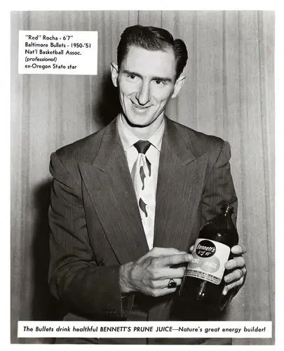 1950-51 Bennett Prune Juice Baltimore Bullets #NNO Red Rocha