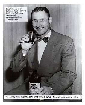 1950-51 Bennett Prune Juice Baltimore Bullets Schedules #NNO Belus Smawley