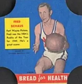 1950-51 Bread for Health #NNO - Fred Schaus - Fort Wayne Pistons