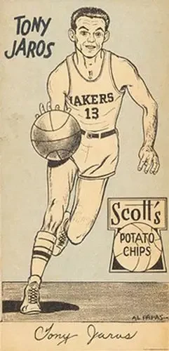 1950-51 Scott's Potato Chips Minneapolis Lakers #NNO Tony Jaros