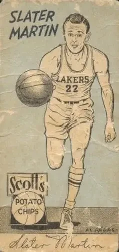 1950-51 Scott's Potato Chips Minneapolis Lakers #NNO Slater Martin