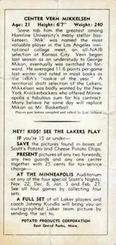 Back of Vern Mikkelsen