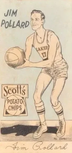 1950-51 Scott's Potato Chips Minneapolis Lakers #NNO Jim Pollard