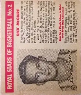 Front of Dick McGuire
