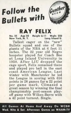 Back of Ray Felix