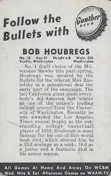 Back of Bob Houbregs