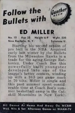 Back of Ed Miller