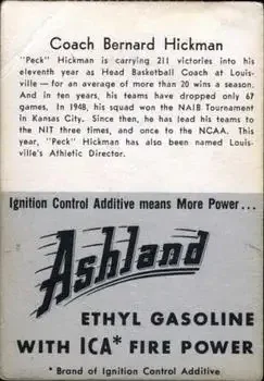 Back of Bernard "Peck" Hickman