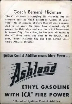 Back of Bernard "Peck" Hickman