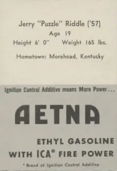 Back of Jerry Riddle