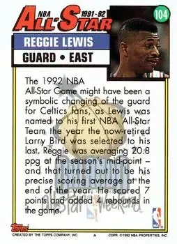 Back of Reggie Lewis