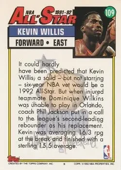 Back of Kevin Willis