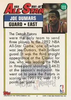 Back of Joe Dumars