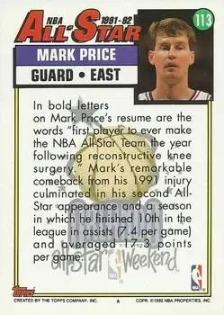 Back of Mark Price