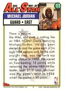 Back of Michael Jordan