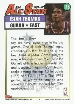 Back of Isiah Thomas
