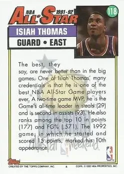 Back of Isiah Thomas
