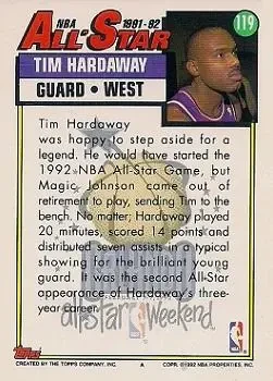 Back of Tim Hardaway