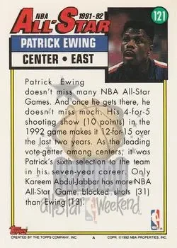 Back of Patrick Ewing