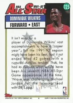 Back of Dominique Wilkins