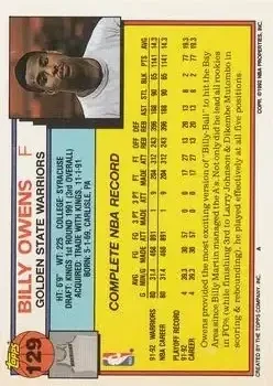 Back of Billy Owens