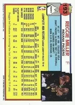 Back of Reggie Miller