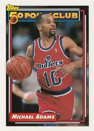 1992-93 Topps #206 - Michael Adams - Washington Bullets 1992-93 Topps #206 - Michael Adams - Washington Bullets