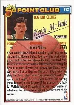 Back of Kevin McHale