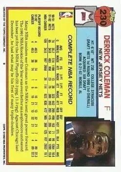 Back of Derrick Coleman